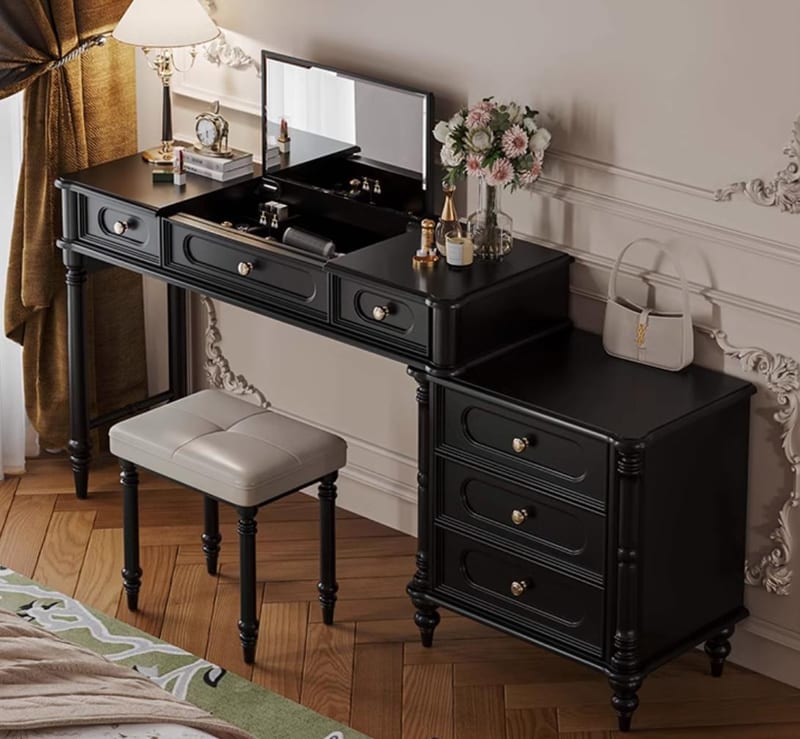 Britain House Solid Wood Flip-Top Vanity Desk