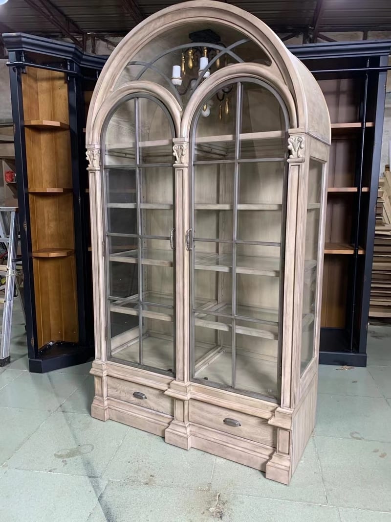 ART American Country Distressed Solid Wood Cabinet