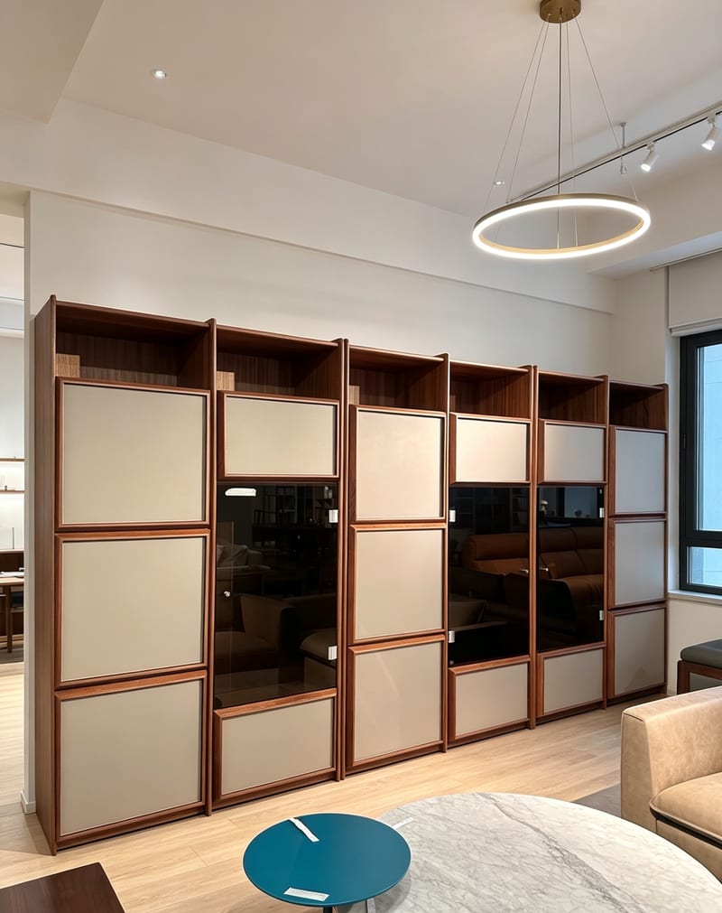 Binzhi BZ-ZQDSG01 Walnut Mango Wood Combination Cabinet