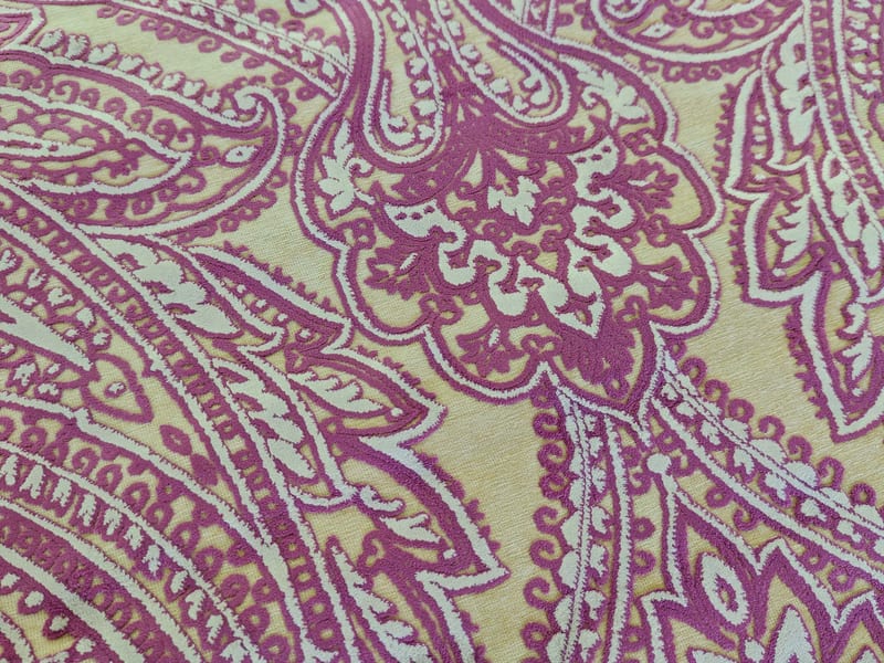 Jimei Themis Imported Rug in Cream/Raspberry