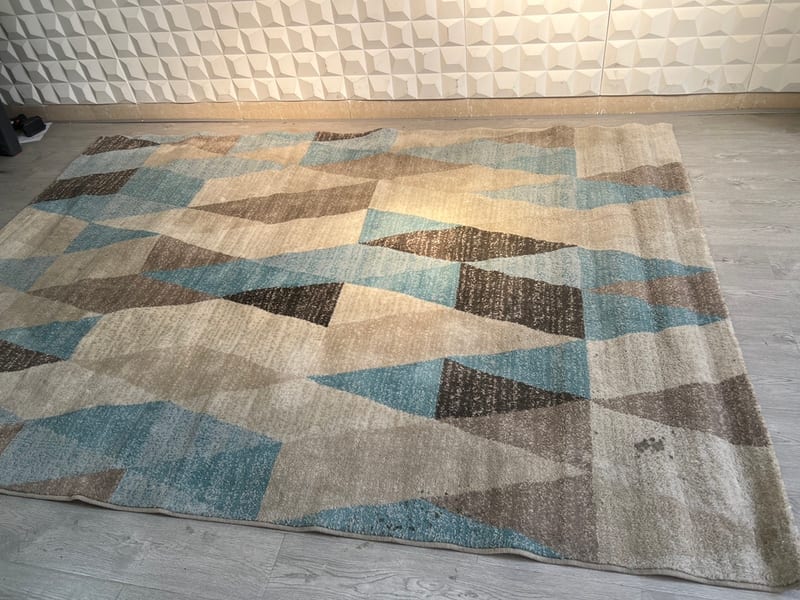 Premium Rug 038 Blue-Gray-Beige Modern Rectangular
