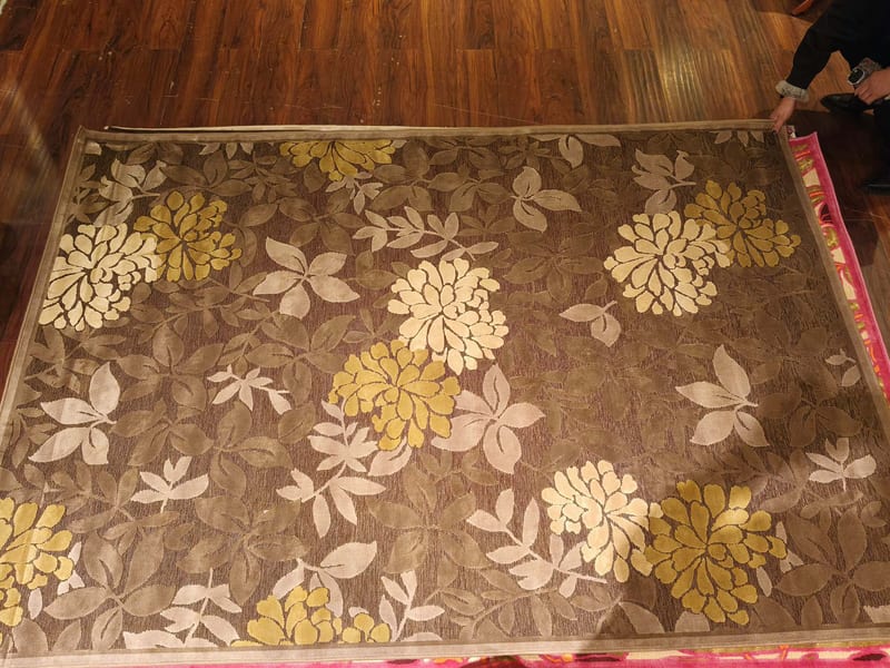 Jimei Imported Fabric Rectangular Rug, One-of-a-Kind
