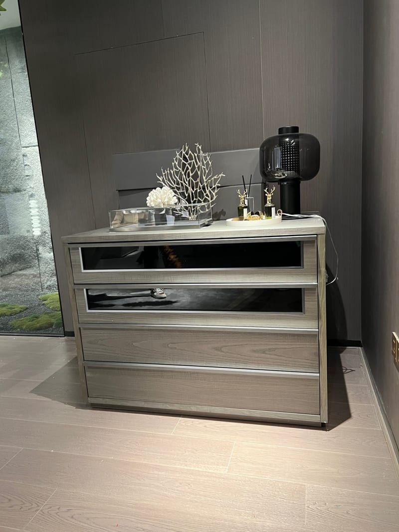Ruimeng 1122 Closet Island Console, Light Gray Wood Veneer