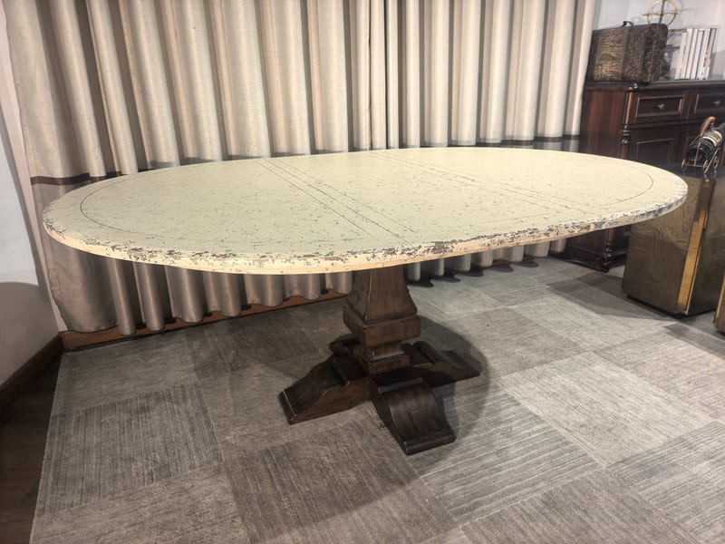 Markor ART Extendable Oval Dining Table, Walnut & Cherry