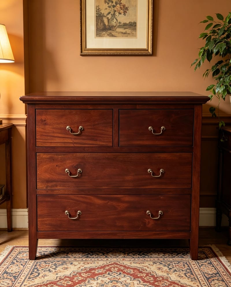 Bally William Solid Mahogany 4-Drawer Chest A2004