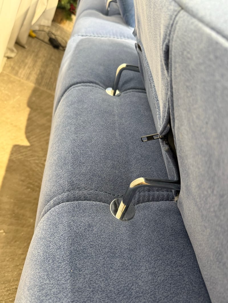 Dual Power Reclining Fabric Sofa