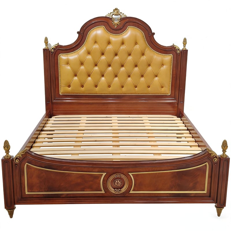 Tailande Alexander British Copper-Carved Leather Bed