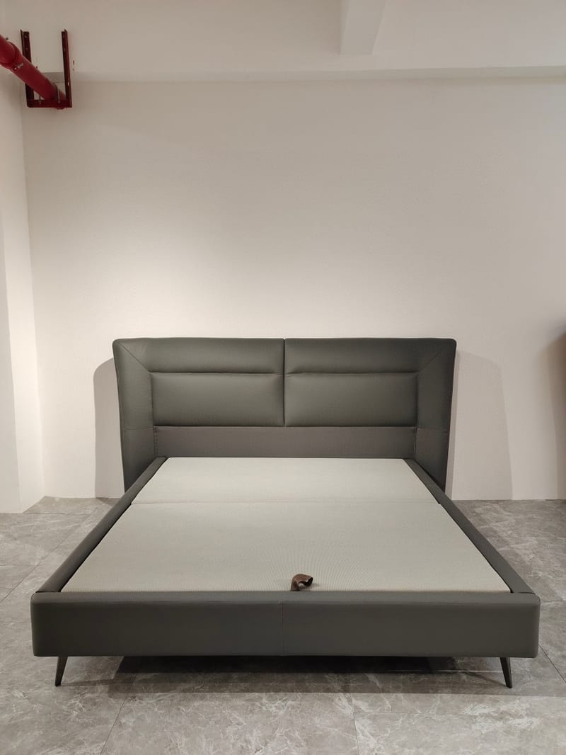 Sleep Therapy Modern Leather & Solid Wood Bed