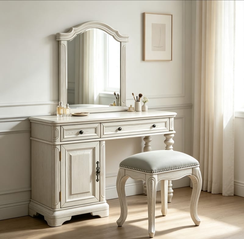 Renhao Fifth Avenue French Solid Wood Vanity Set