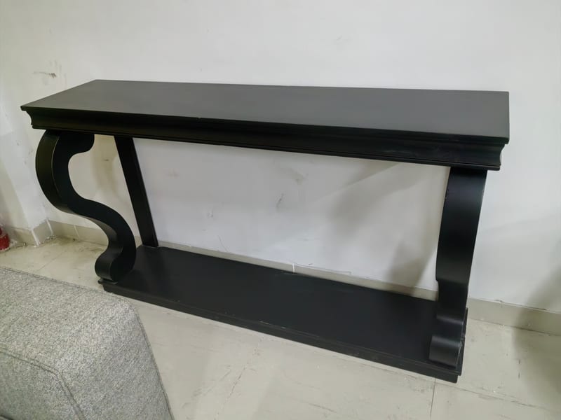 Vintage Distressed Engineered Wood Entryway Console Table