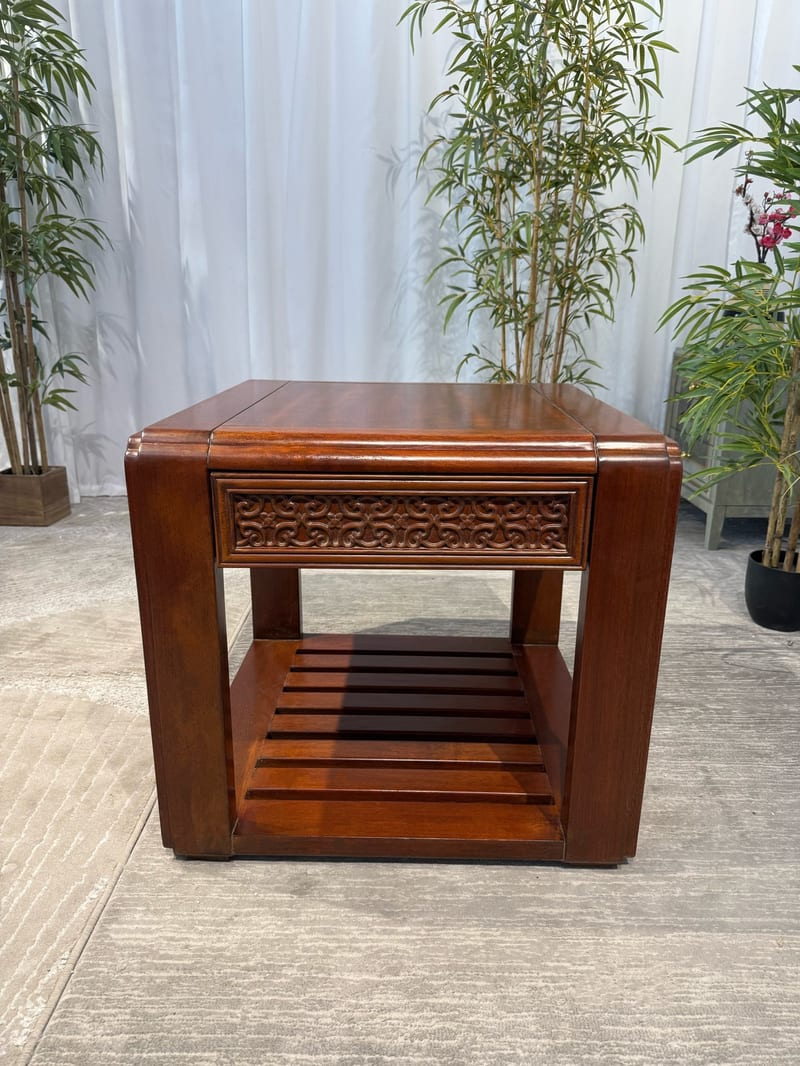 Bainian Dihao Chinese Solid Mahogany Square Side Table