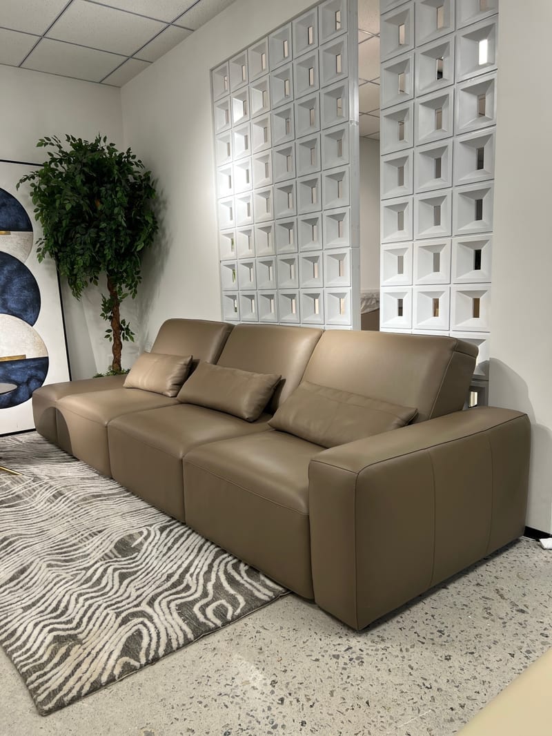 Deshang SF-173B1 Full-Grain Leather Sofa