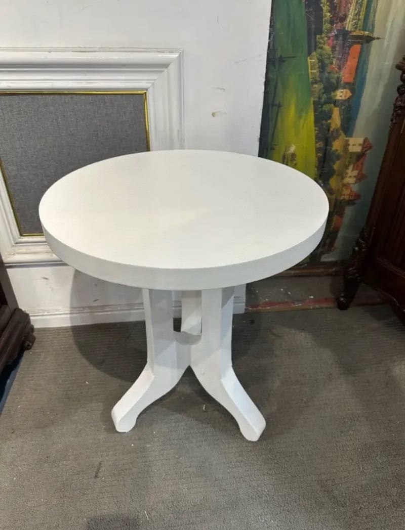 A Home ZH002 American White Round Side Table