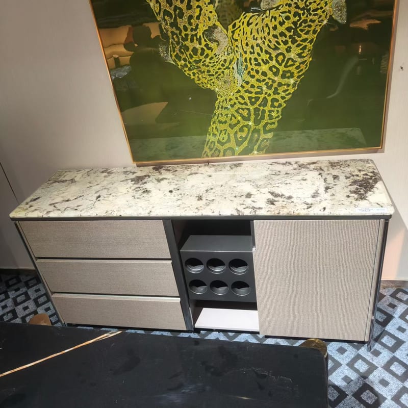 Baojule Snow Mountain Blue Sintered Stone Sideboard