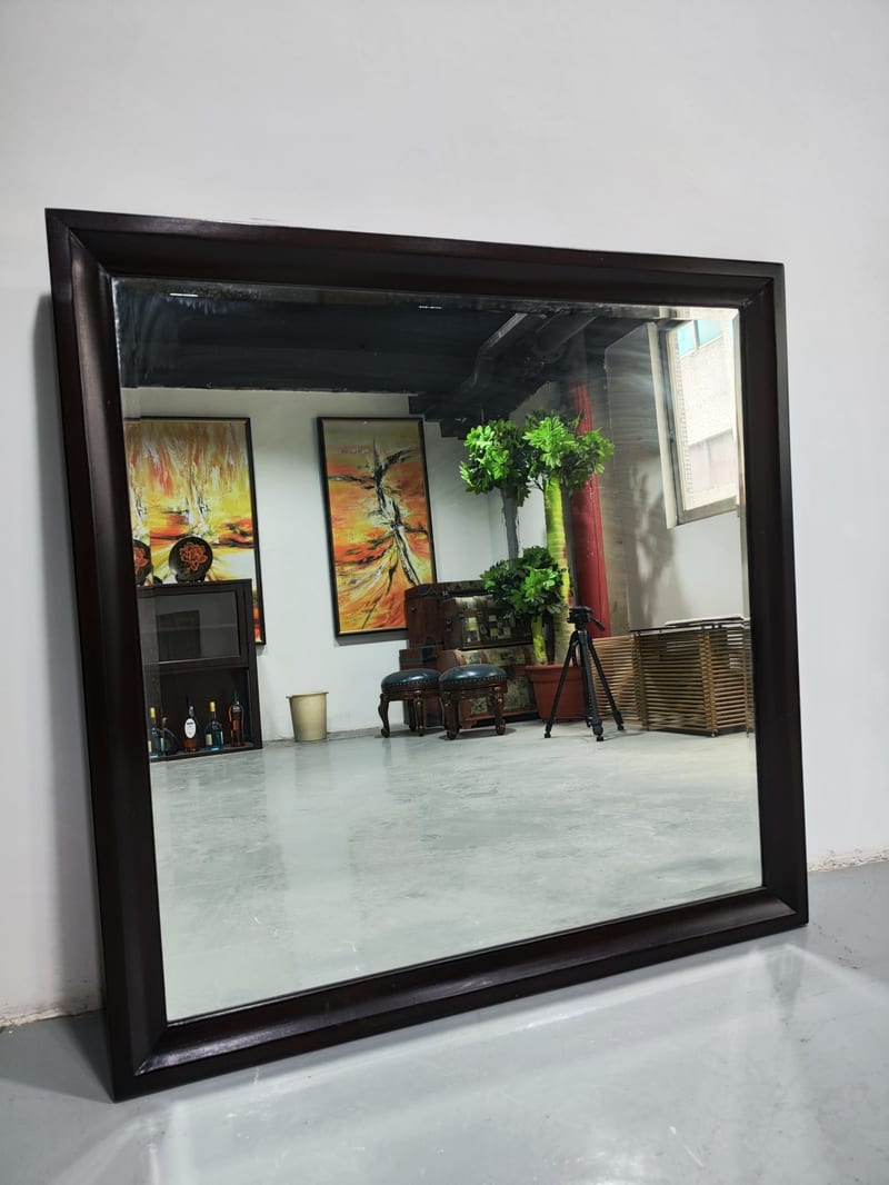 American Solid Wood Vanity Mirror Dark Brown