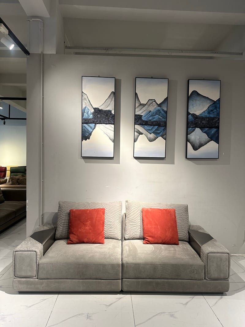 Bosen Jizhi Beini Three-Seat Leather Sofa