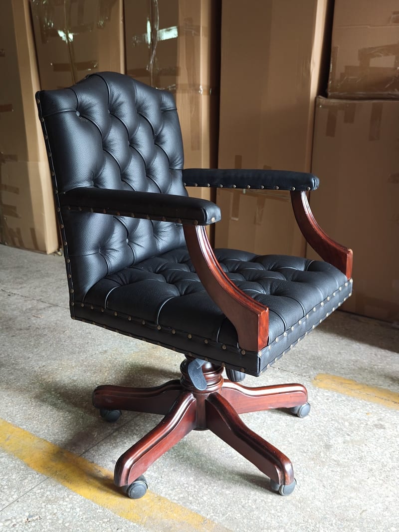 Bally William A2004 Mahogany Leather Lift Office Chair