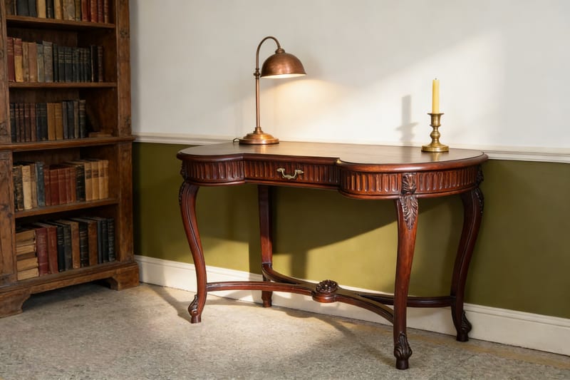 Bally William D2033 Mahogany Hand-Carved Writing Desk