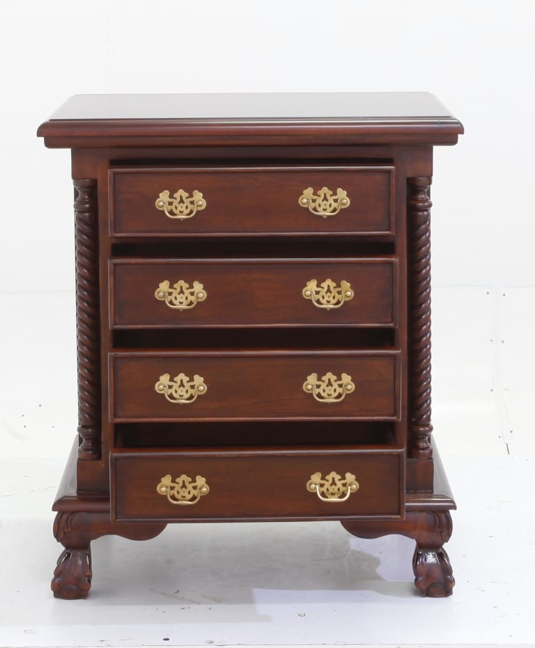 Bally William Mahogany Four-Drawer Nightstand