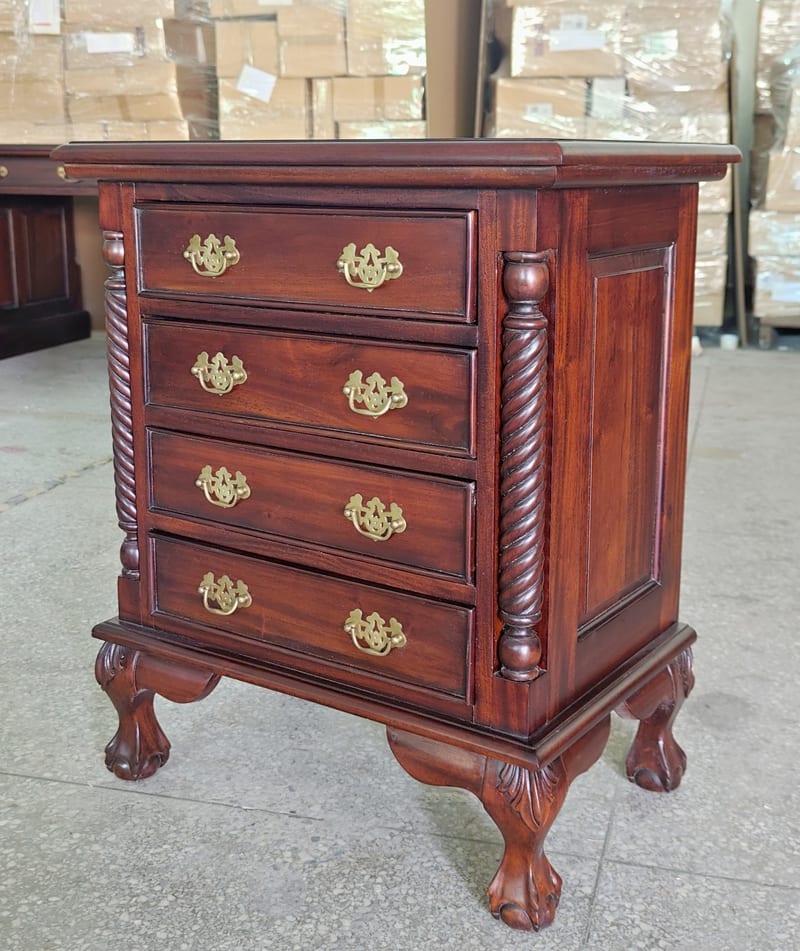 Bally William Mahogany Four-Drawer Nightstand
