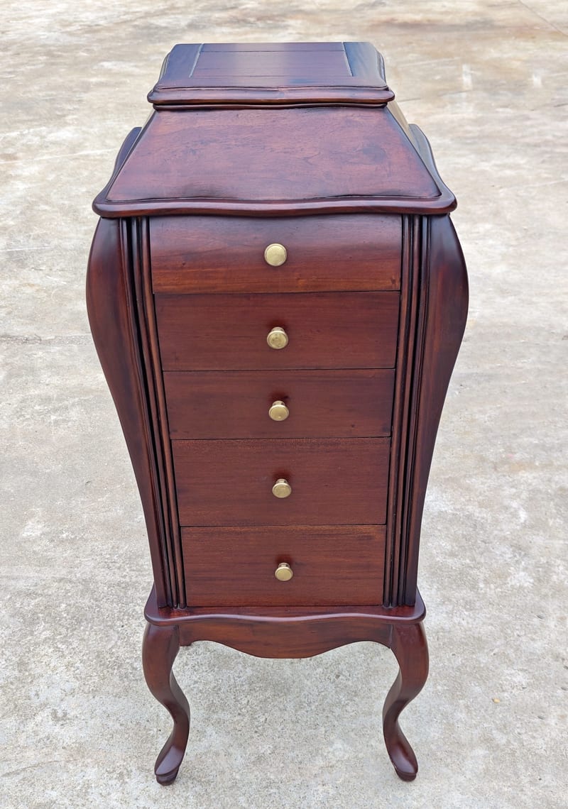 Bally William Imported Mahogany Antique Jewelry Dresser