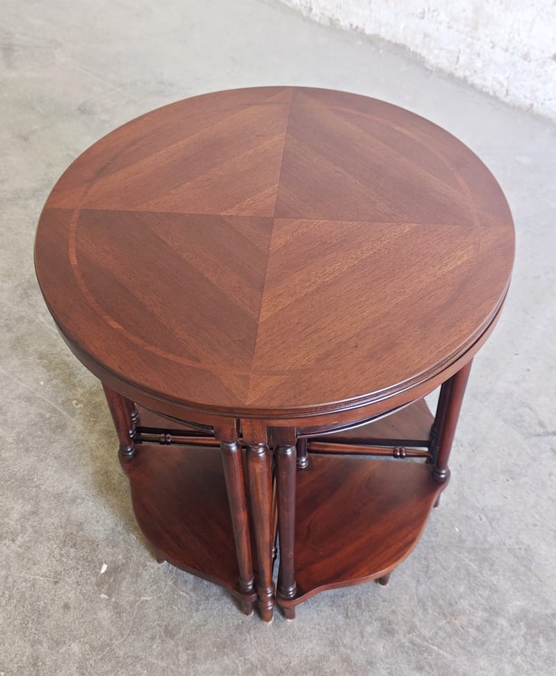 Bally William Solid Mahogany Round Accent Table A2004