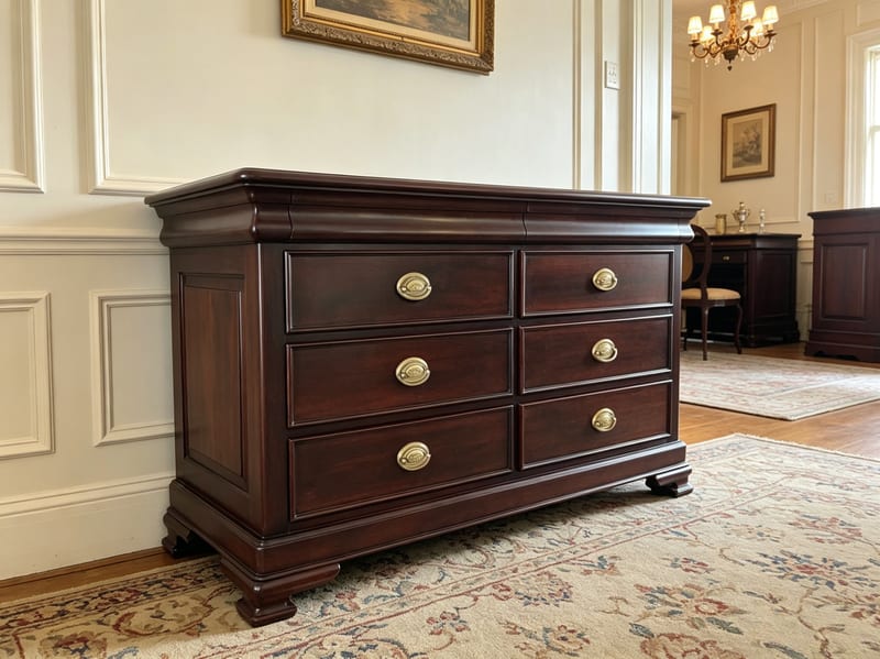 Bally William Solid Mahogany Hand-Carved Sideboard