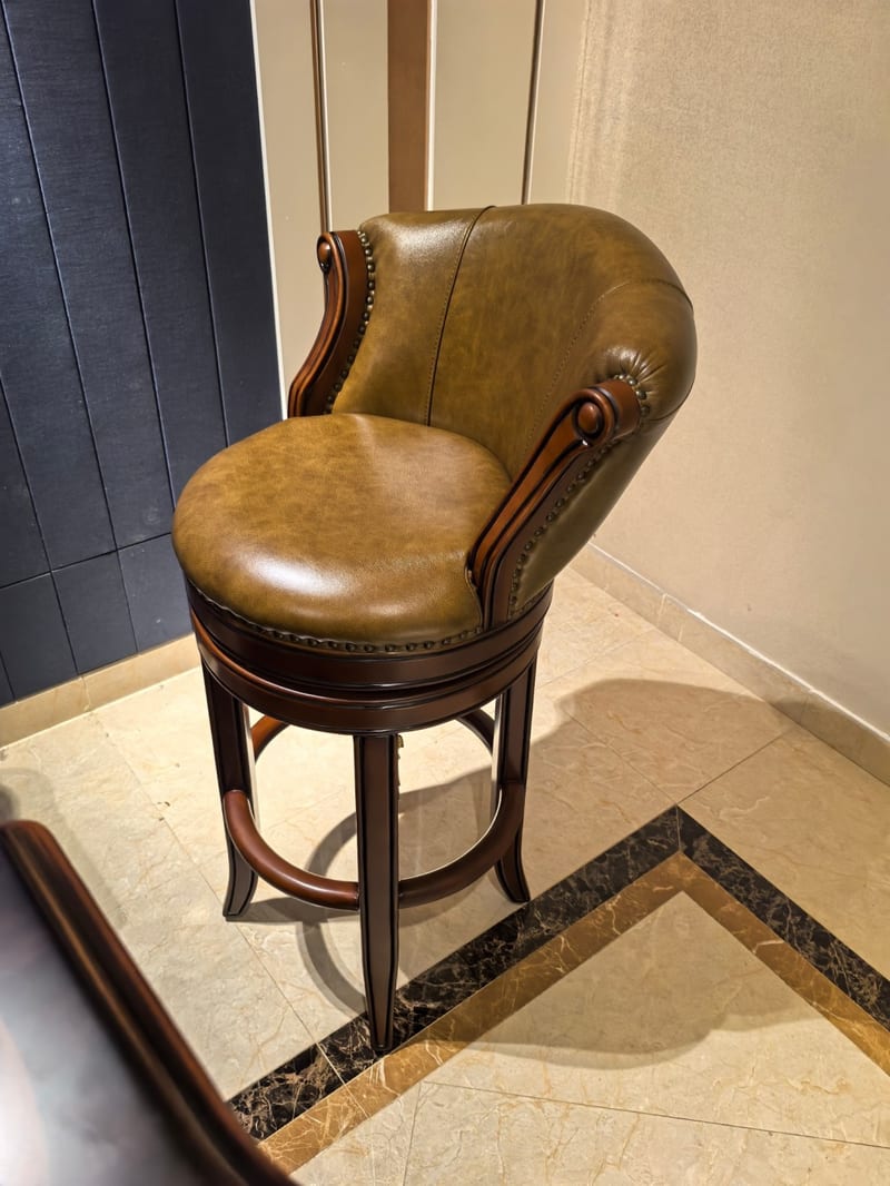 Meibaomeiluo M2-501 Solid Beech Leather Bar Stool