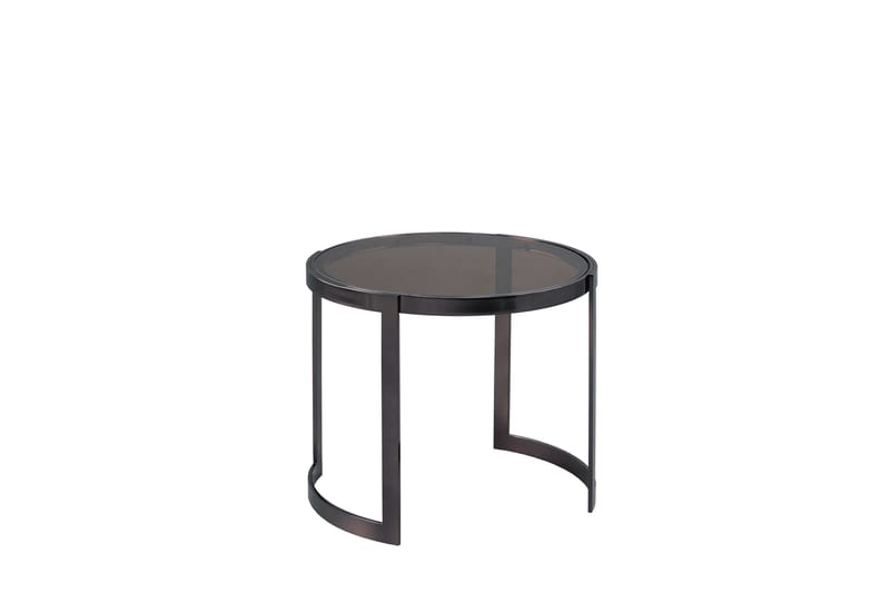 Beson BN02-15E Round Glass Side Table, Rose Gold