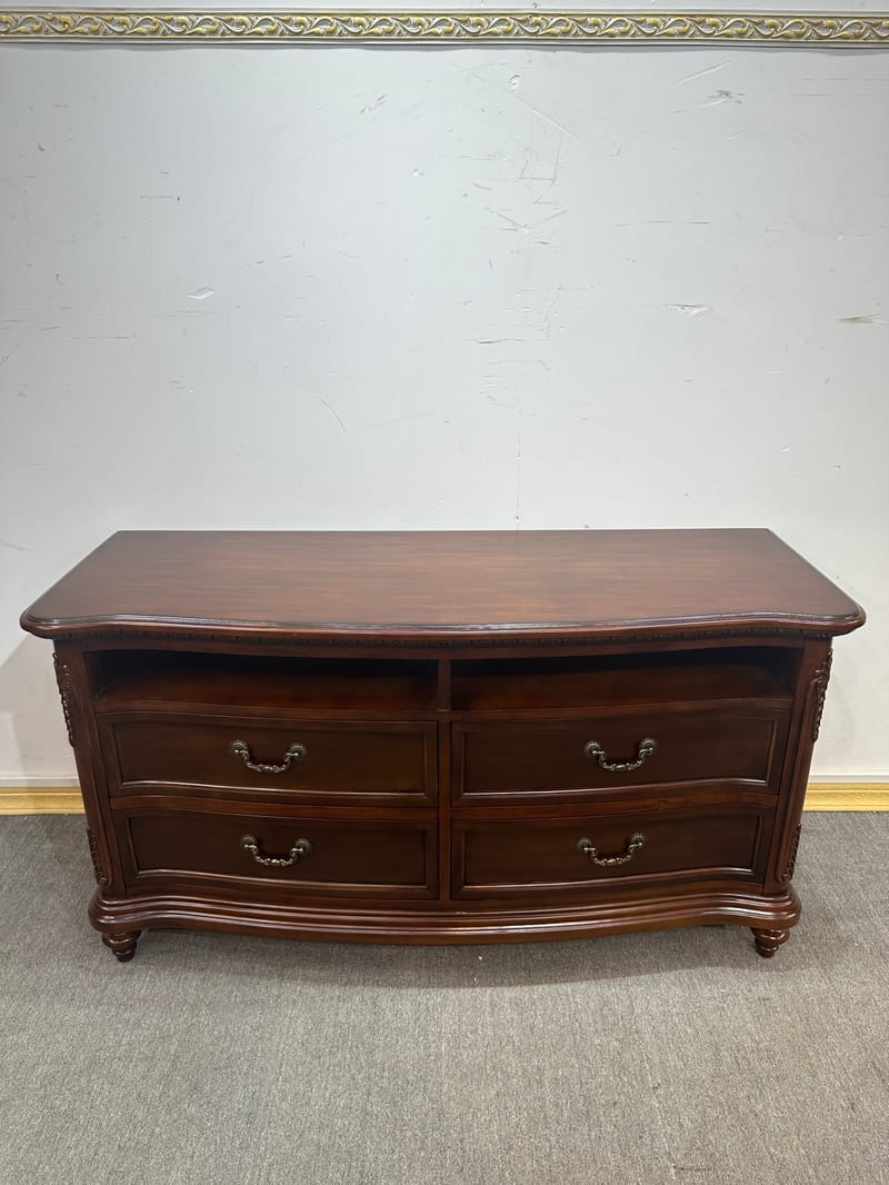 DSG215 Mahogany Solid Wood TV Stand, American Brown