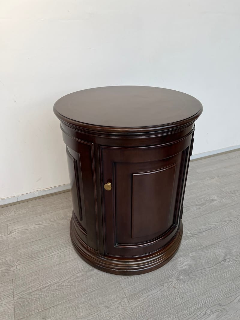 Mextra MCLD05-A Solid Wood Round Storage Side Table