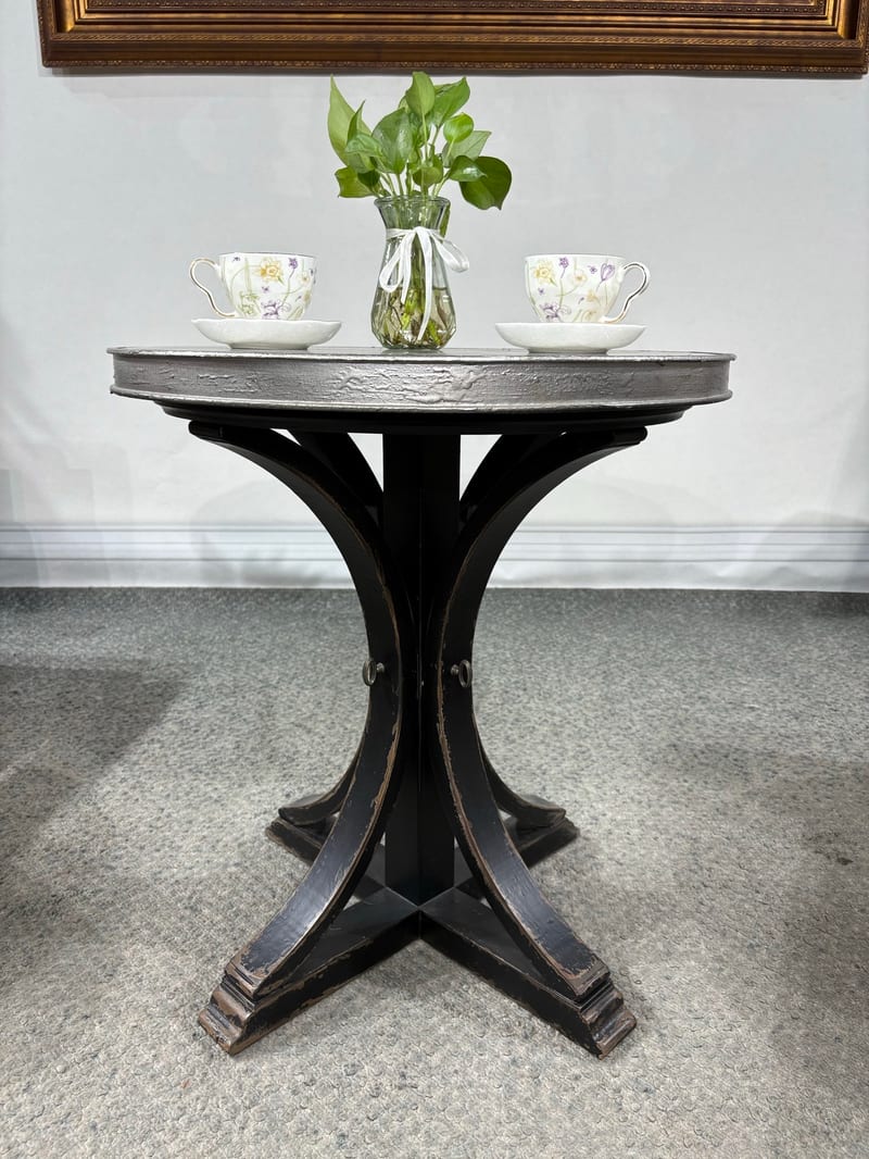 Kooer TW21-038 Distressed Round Side Table