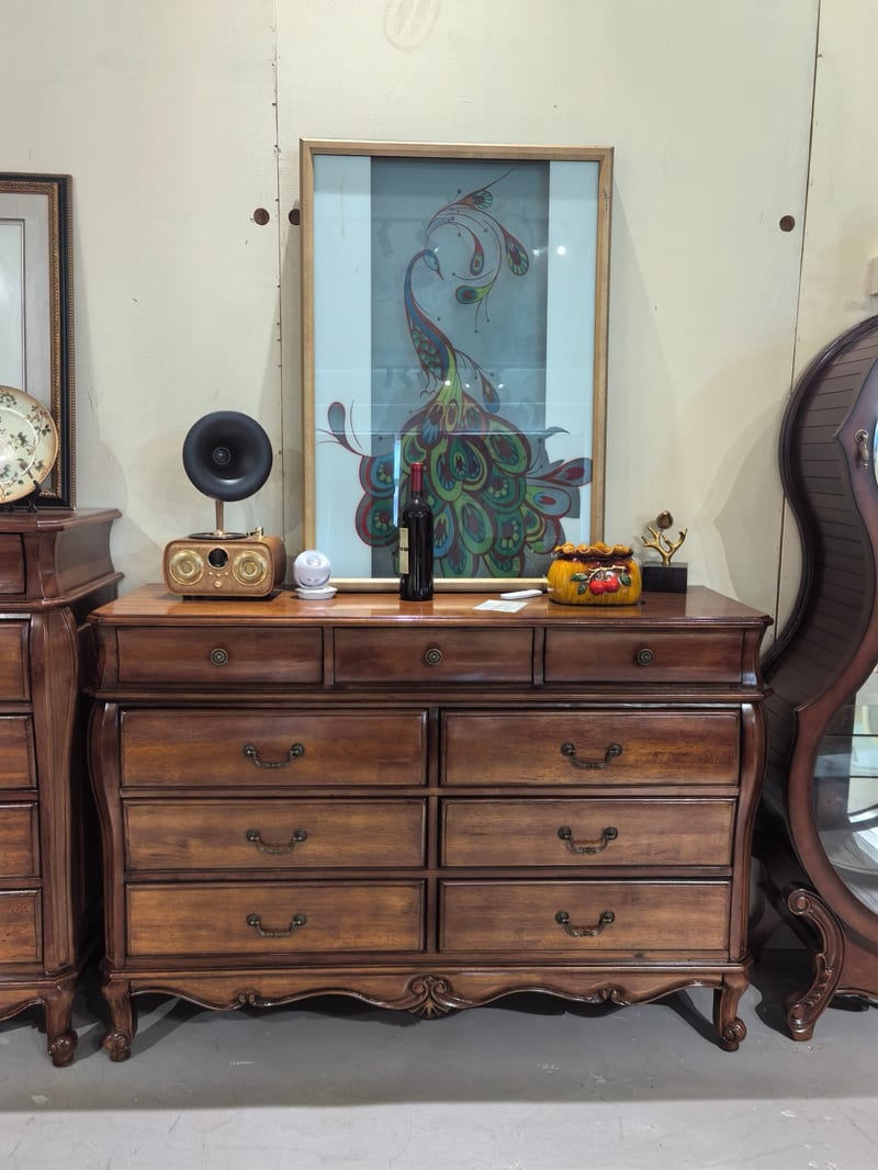 American Classic Nine-Drawer Dresser, Rubberwood