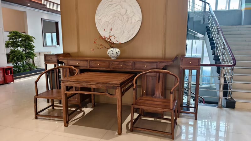 Huipu Song Jian Solid Red Zebrawood Console Table