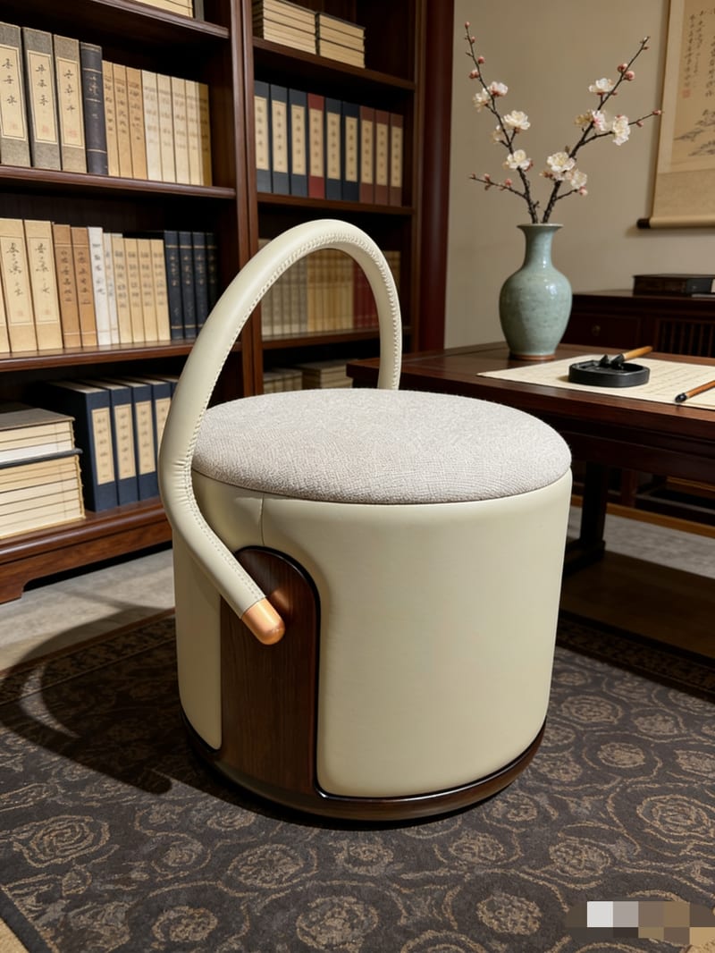 Song Style 701-4 Solid Ebony Vanity Stool