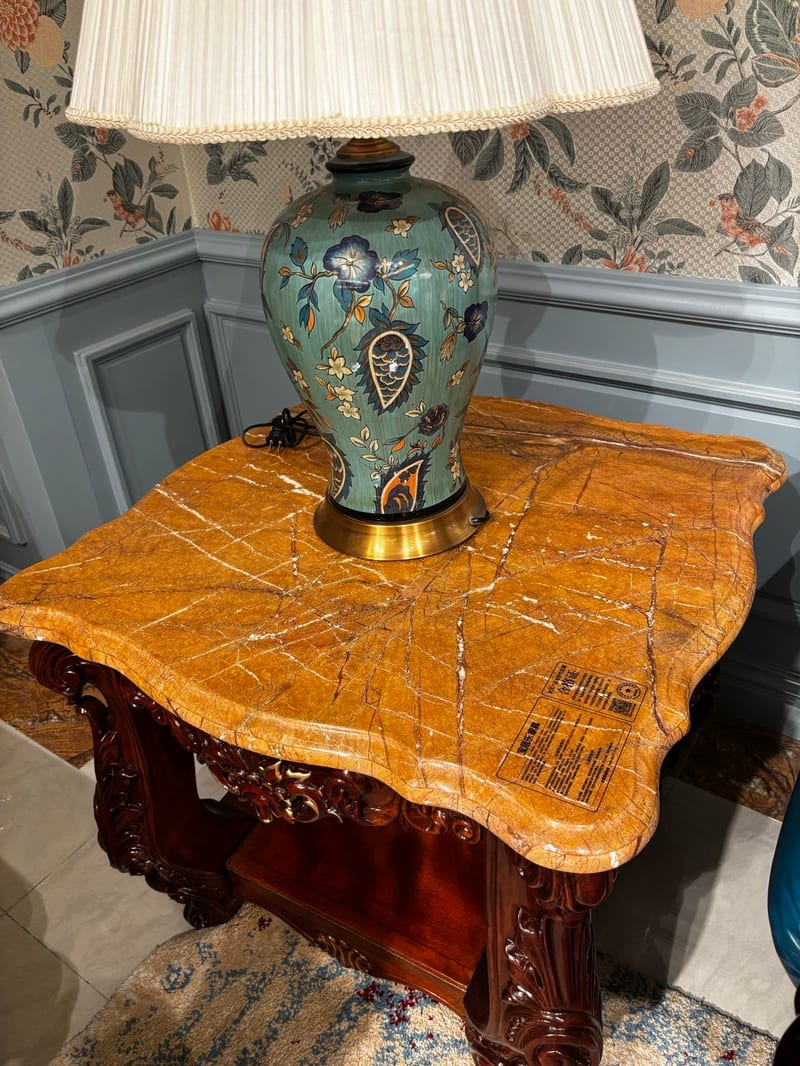 Baoluju PB003 Teak Carved Square Side Table