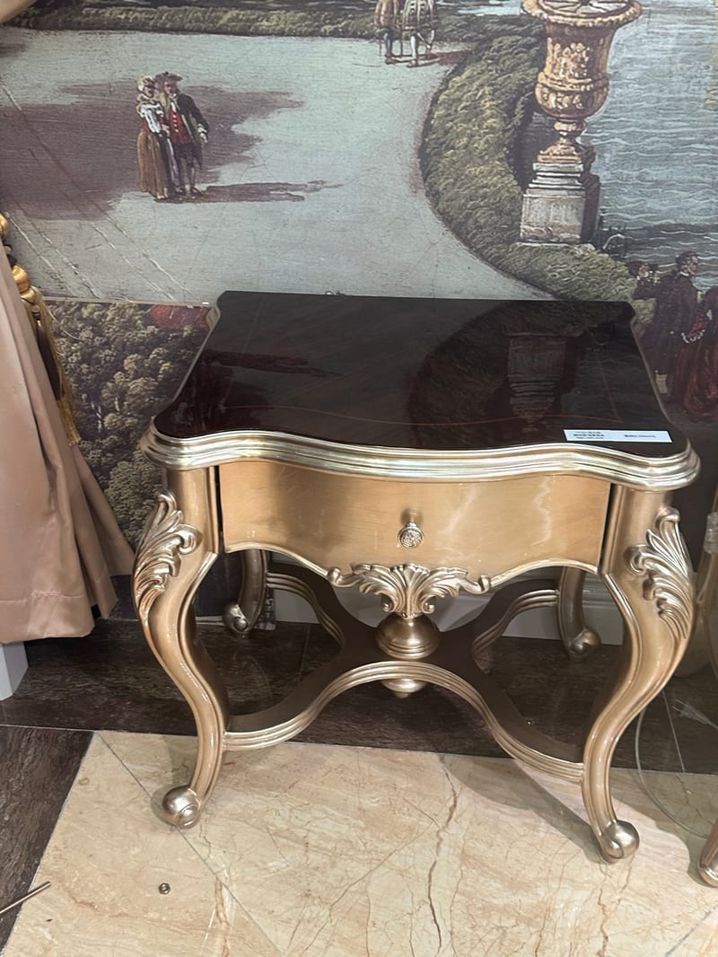 Baojule YF021 Champagne Gold Beech Nightstand
