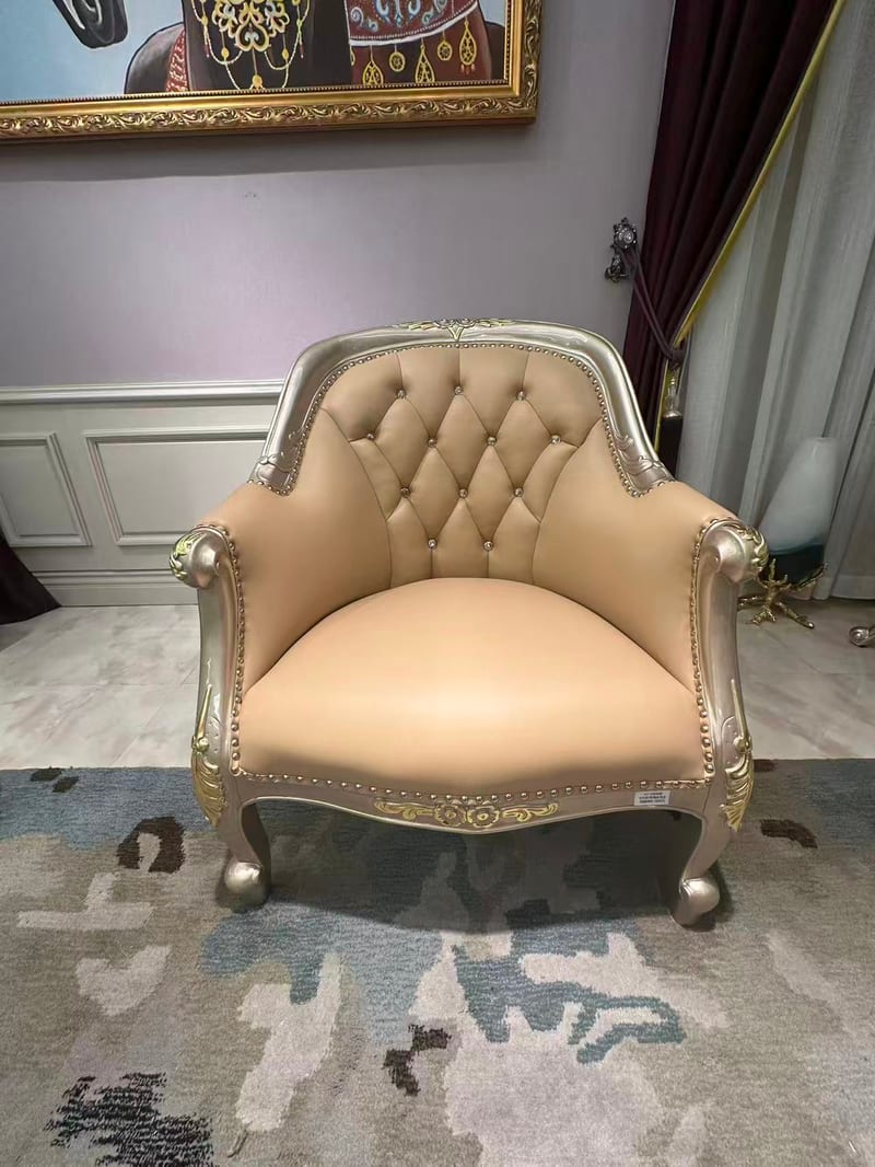 Baojule M319 French Beech Wood Accent Chair