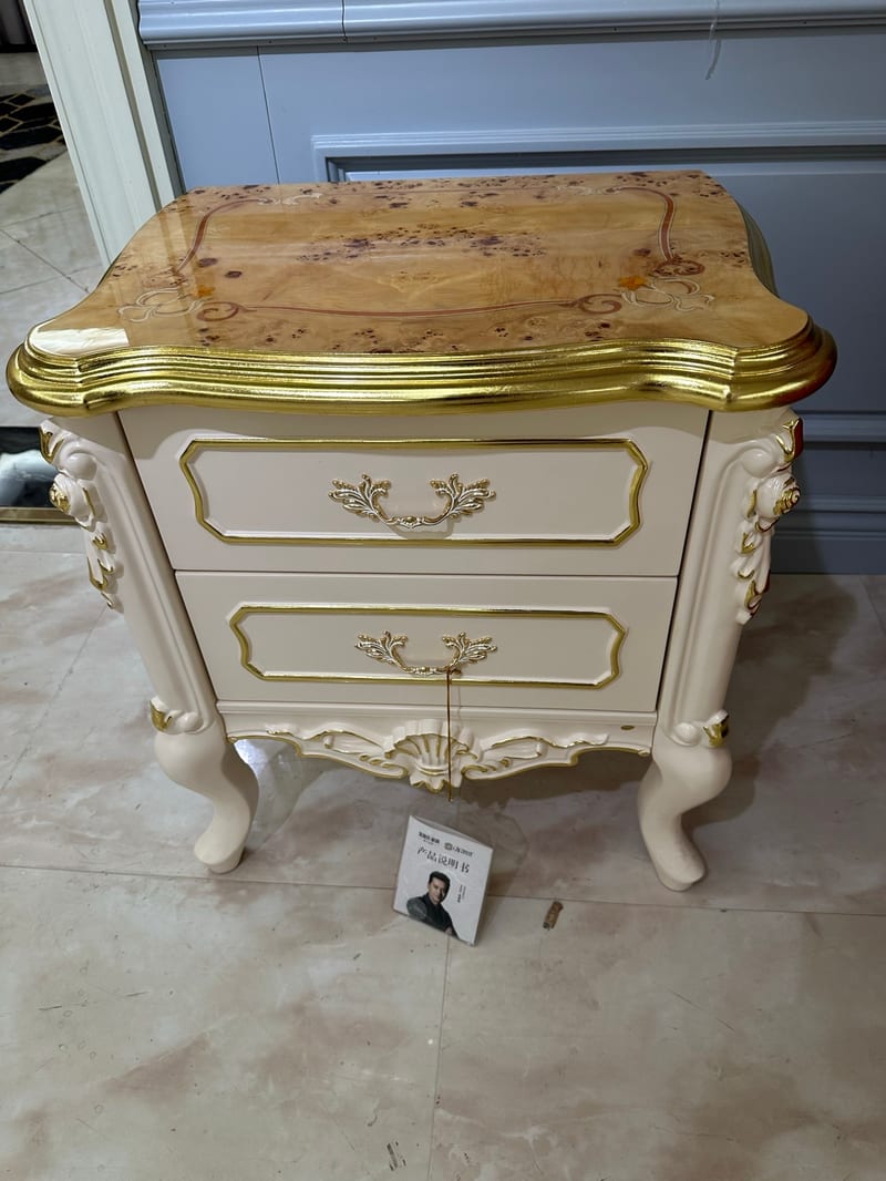 Baojule Y235 Cream French Nightstand