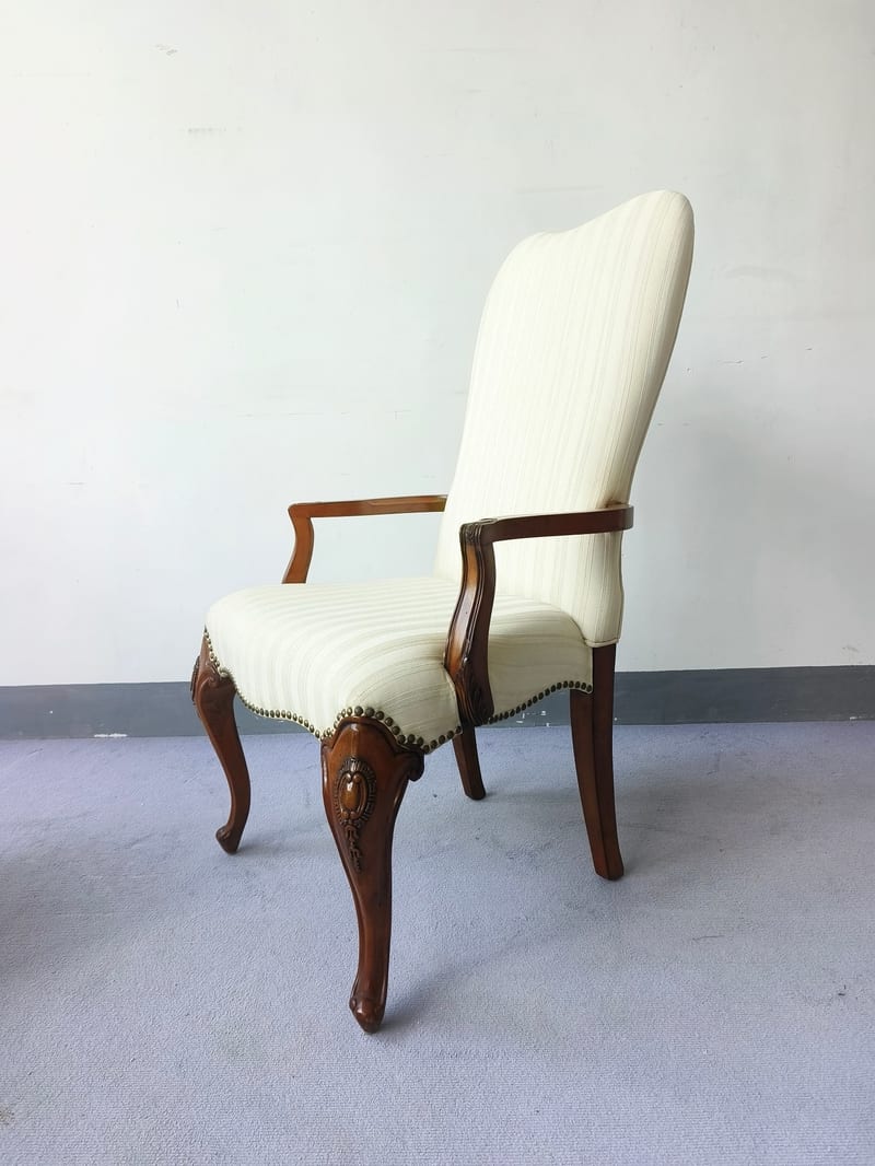 ALEXANDRE Hand-Carved Beech Accent Chair