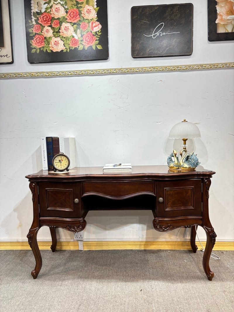 XSH113 American Solid Mahogany Desk with Storage
