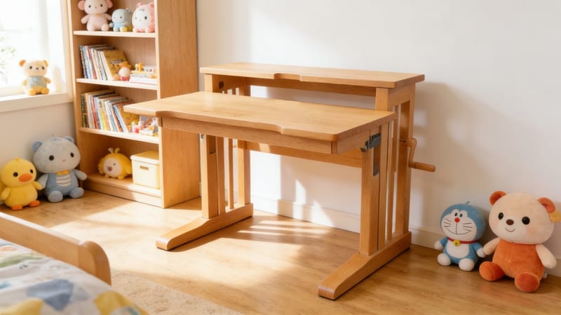 Colorlife British Hut FT2080 Rubberwood Lift Kids Desk