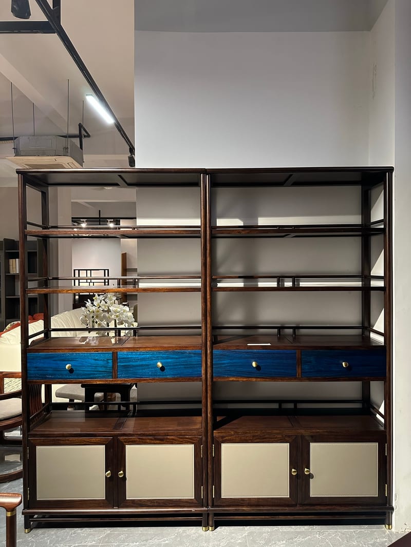 Bosen N3510 Solid Wood New Chinese Curio Shelf