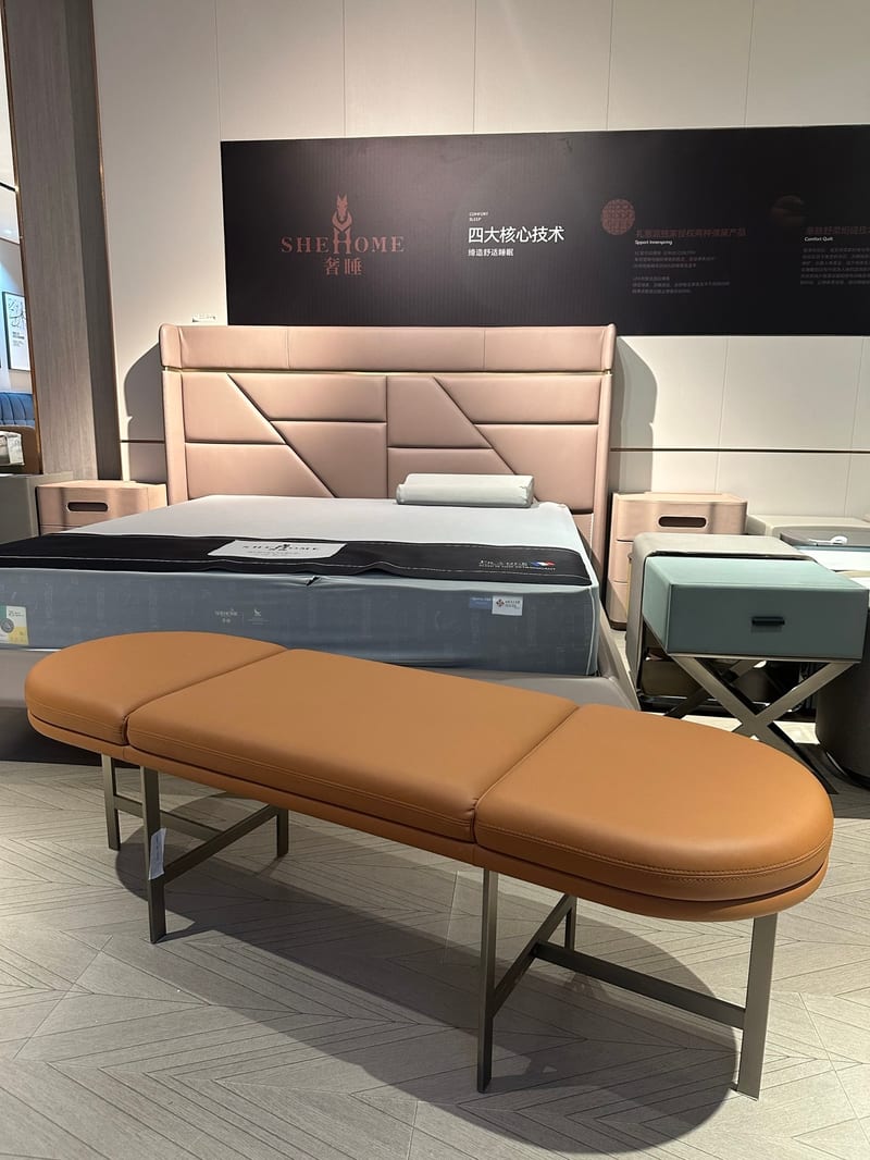 Bosen Jizhi Beini Italian Bed End Bench Faux Leather