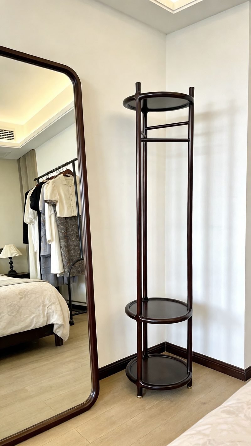 Yinggeli Wujie A09 Solid Ebony Coat & Plant Stand