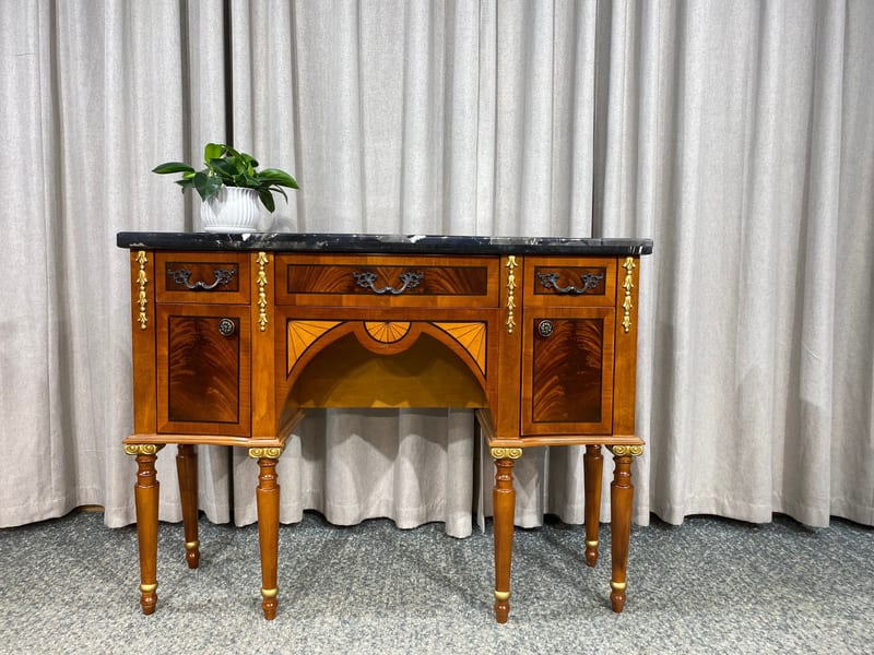 Zhumei Phoenix Legend Solid Birch Accent Cabinet with Marble Top