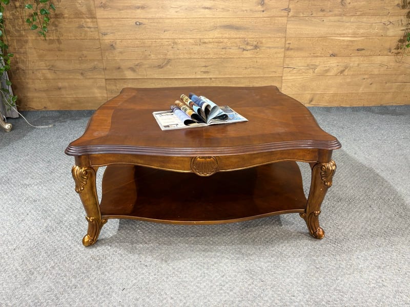 CT3616 Square Solid Birch Coffee Table, French Elegance