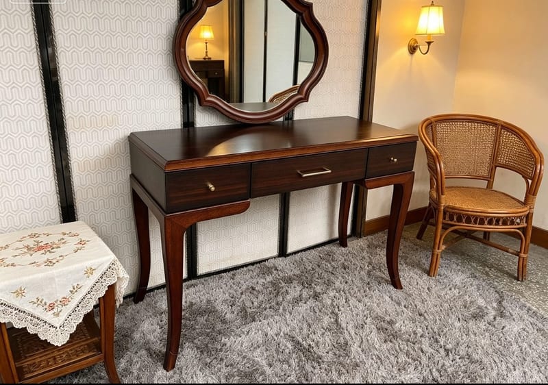 Shangmei 6115 American Solid Wood Dresser with Mirror