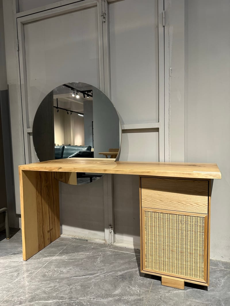 DAaZ Ash Wabi-Sabi Dressing Table with Mirror
