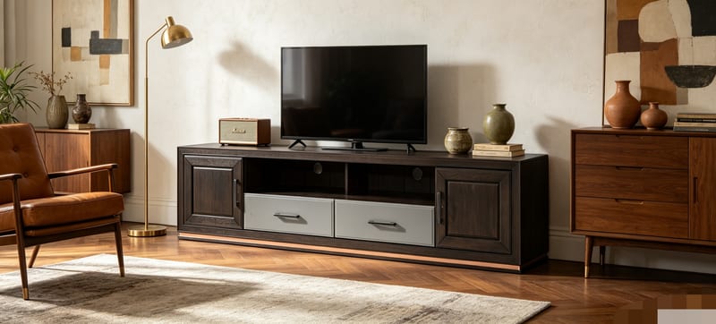 Renhaojupin MODERN Wood-Veneer TV Stand DG-89205